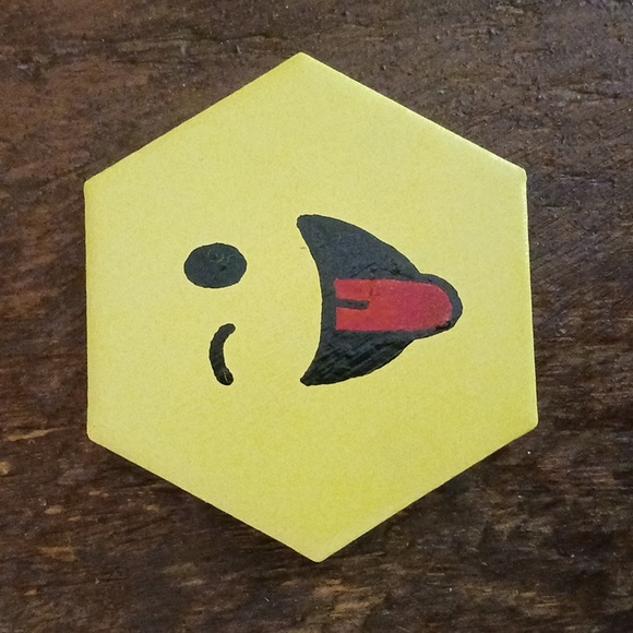 Five Hand Painted Emoji Magnets - Picture 6 of 7